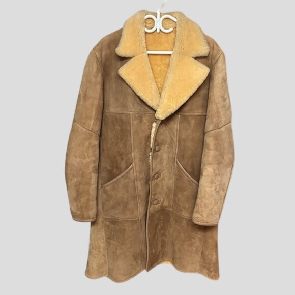 Knight Tailors Other - Vintage Knight Tailors Sheepskin Wool Long Suede Coat